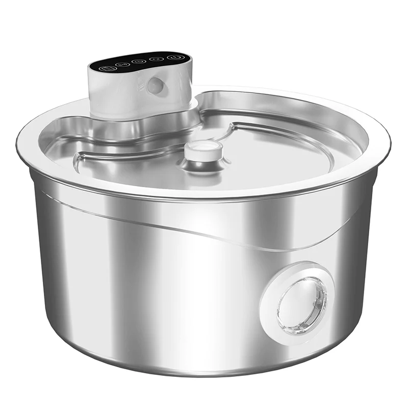 

Modern Designed Hot Stainless Steel Cat Water Dispenser Pet Automatic Wireless Sensor Water Feeder with Flow Cycle