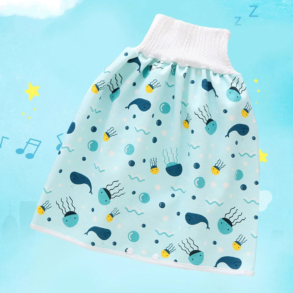 Celana Pendek Popok Tahan Air Katun Balita Fashion Rok Popok Bayi Ceri Awan Celana Latihan Bayi Popok Bunga Anti Bocor