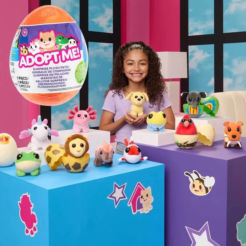 Giocattolo di peluche con scatola cieca per opzione di animali domestici con codice articolo virtuale, animale di peluche da collezione della serie di capsule misteriose