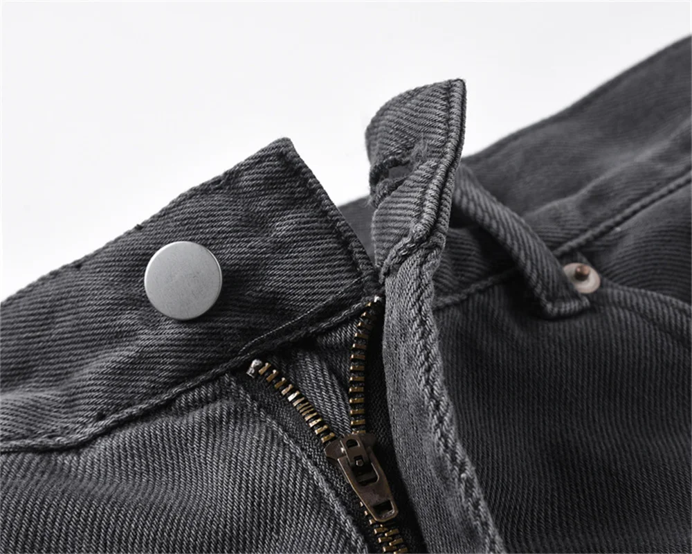 Solid Color Micro Flared Jeans Men Women High Quality Versatile Jeans