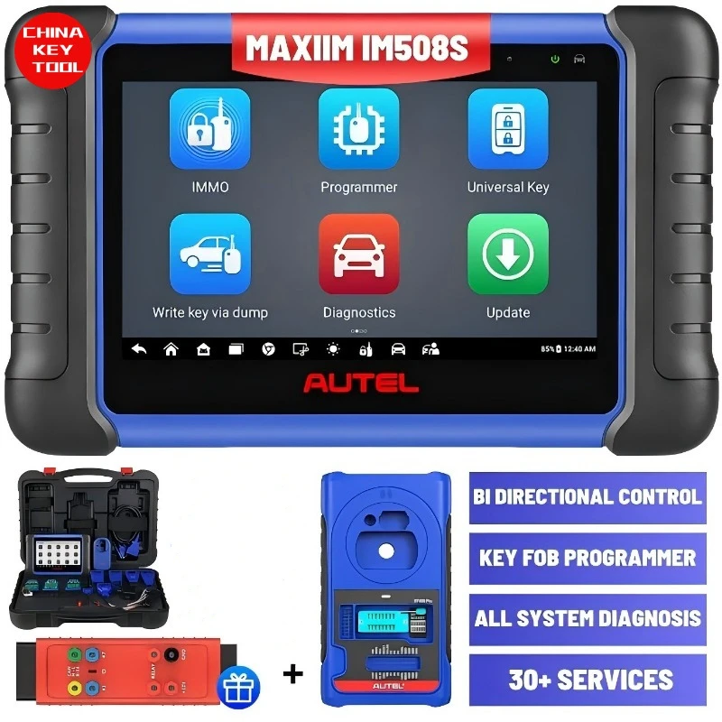 Autel MaxiIM IM508S 키 포브 프로그래밍 도구, XP400 프로 프로그래머 포함, 모든 시스템 진단 스캔, 무료 OTOFIX 시계 및 G-BOX