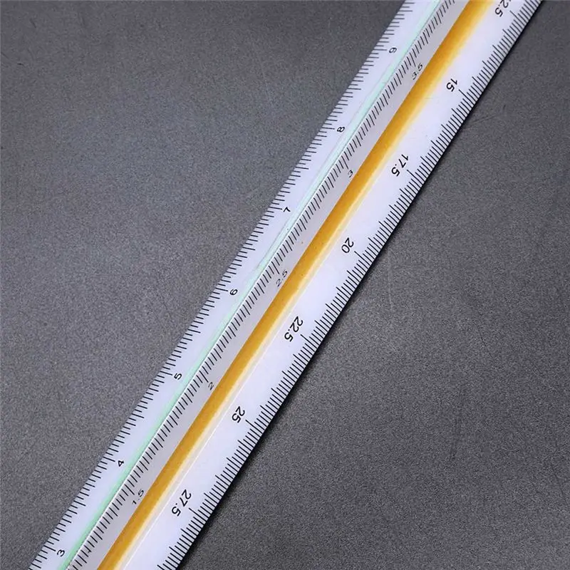 Superior-10X 1:20 1:25 1:50 1:75 1:100 1:125 Plastic Triangular Scale Ruler