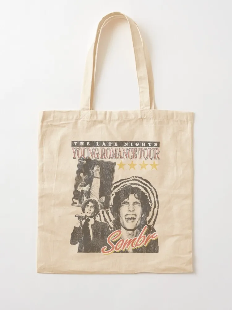 Sombr World Tour Tote Bag Shopping Bag Print Original Design White Unisex Travel Canvas Casual Bag Commuting Portable Handbags