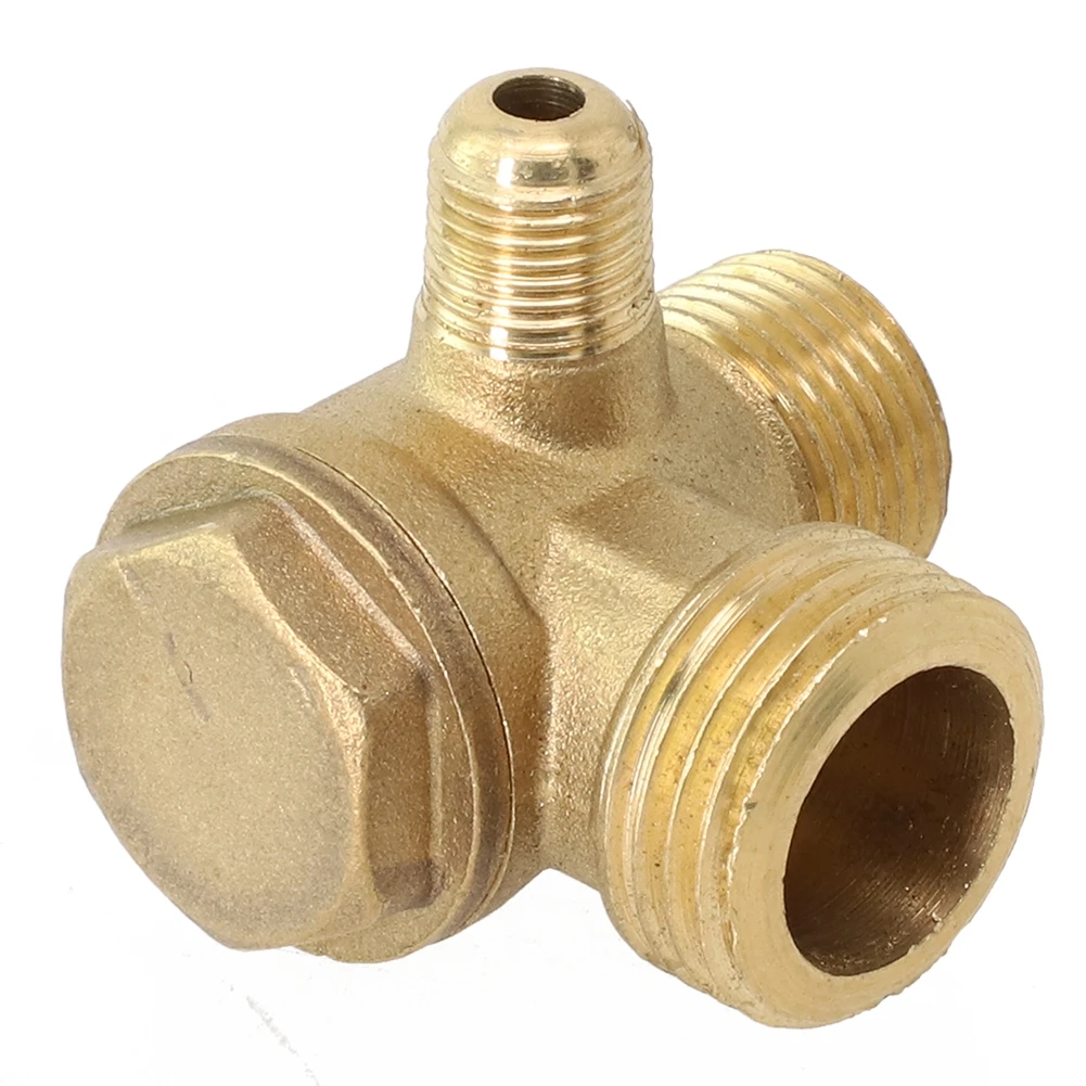 Threaded Brass Air Compressor Check Valve, Easy Installation and Improved Performance Male Thread Diameter G1/2xG3/8x G1/8