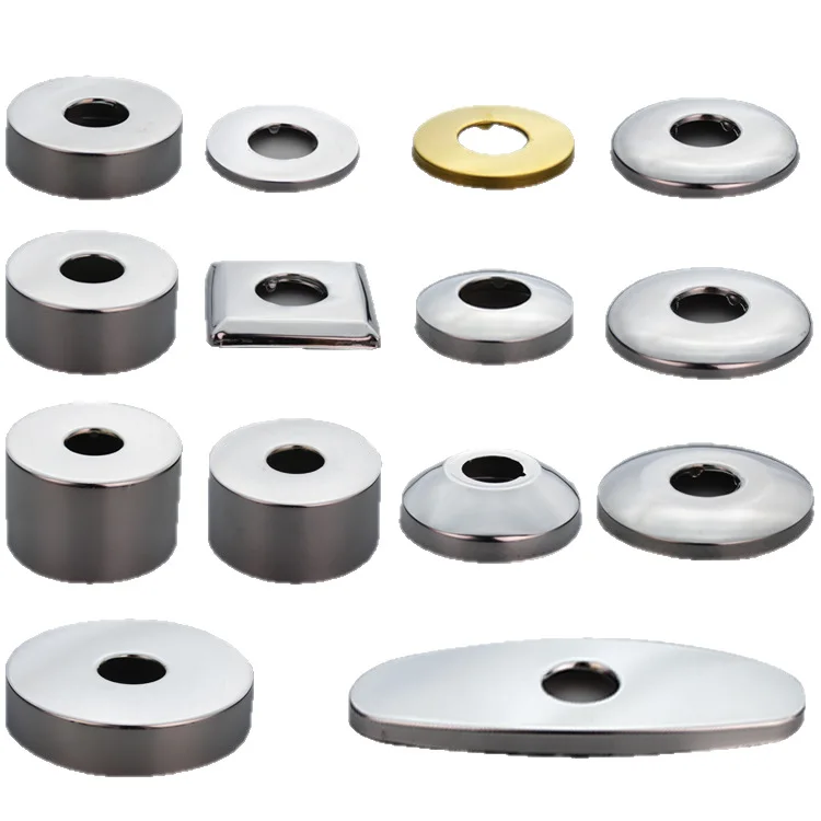 Stainless Steel Pipe Decor Cover Larger Higher Escutcheon Plate for Angle Valve Faucet Shower 1/2