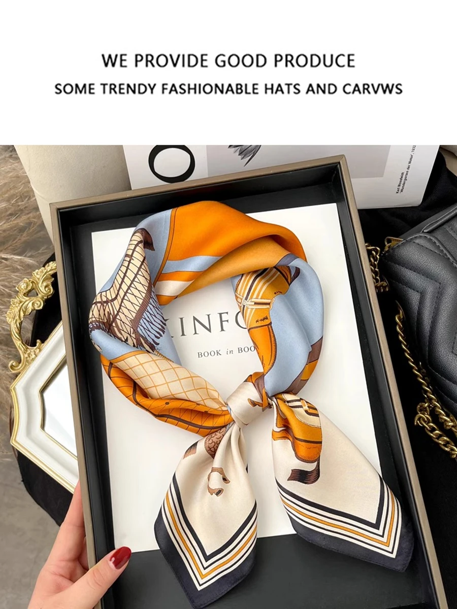 

Silk scarf women's 2025 new neck high-end summer thin gift for mother practical versatile shirt 70 square scarf