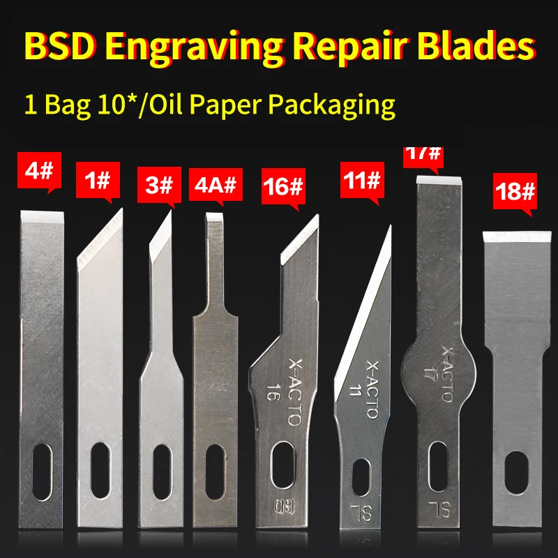 Shovel Rubber Removal Glue No.16 4A 11 17 Non-Slip Metal Scalpel Knife Tools BSD Carving Knife Double-Sided Blade Repair Tools