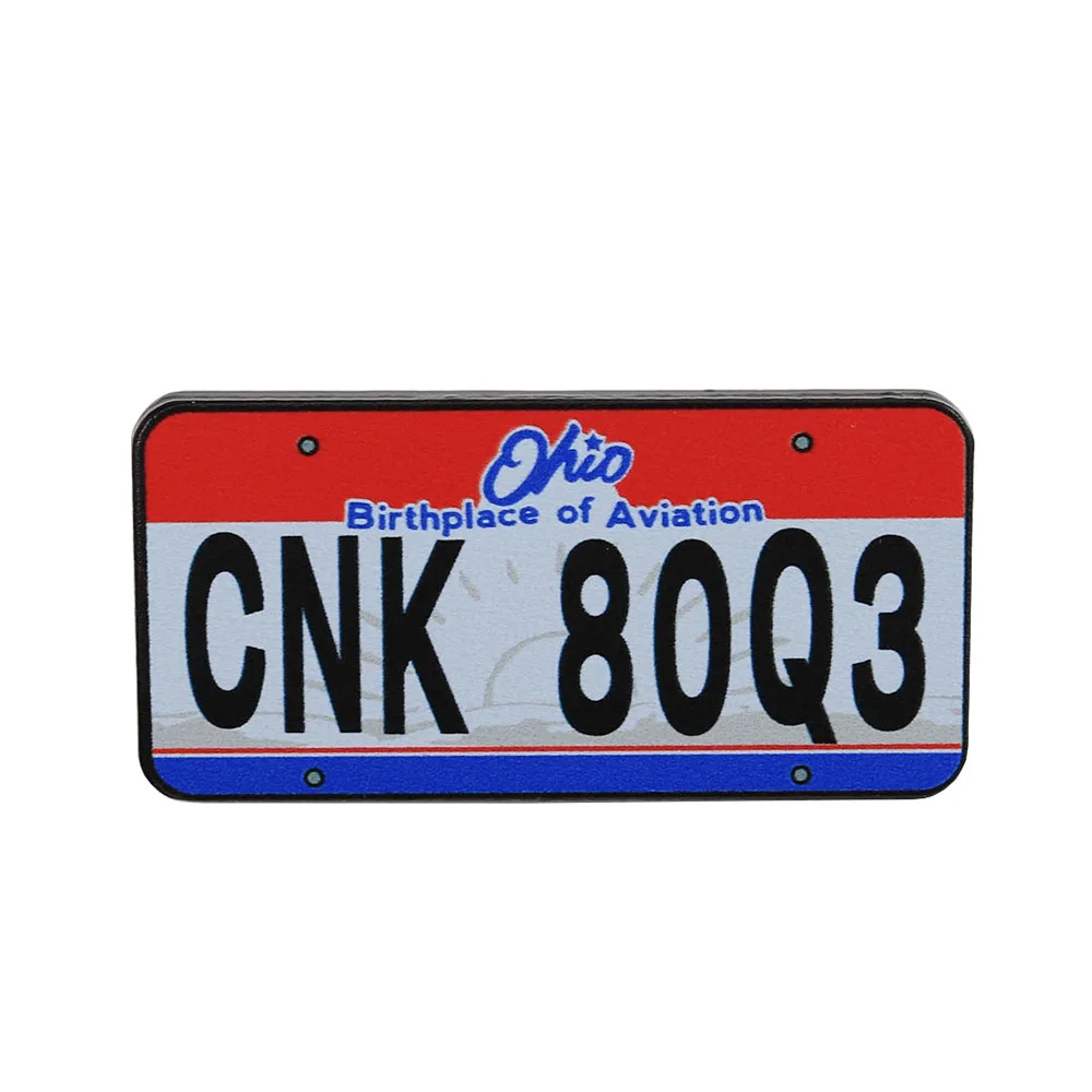 Supernatural Dean Winchester License Plate CNK 80Q3 Enamel Brooch Birthplace of Aviation Ohio Collectible Badge Unique Accessory