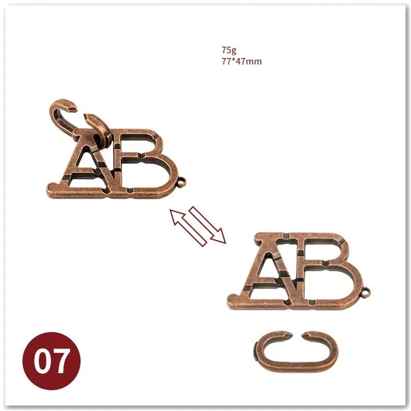 No1-39 클래식 IQ 메탈 두뇌 티저 매직 배플링 퍼즐, 어린이 성인용 게임 장난감