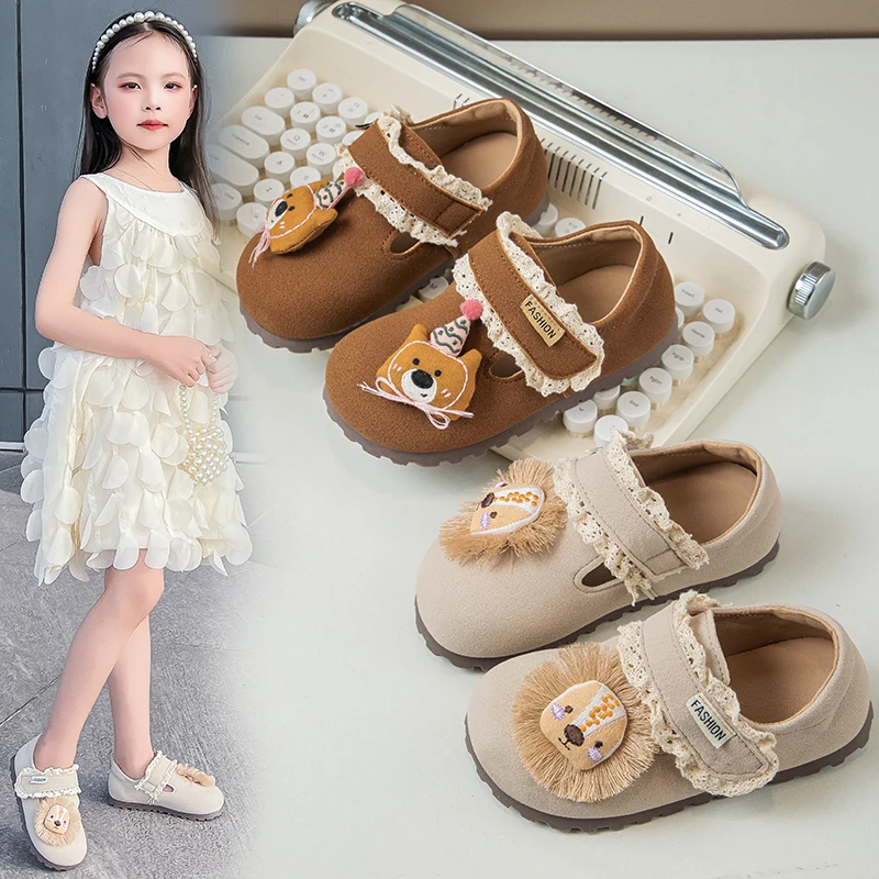 

2025 Autumn New Children Casual Shoes for Girls Fashion Korean Style Soft Bottom Anti-slippery Versatile Simple Cute Walk Flats