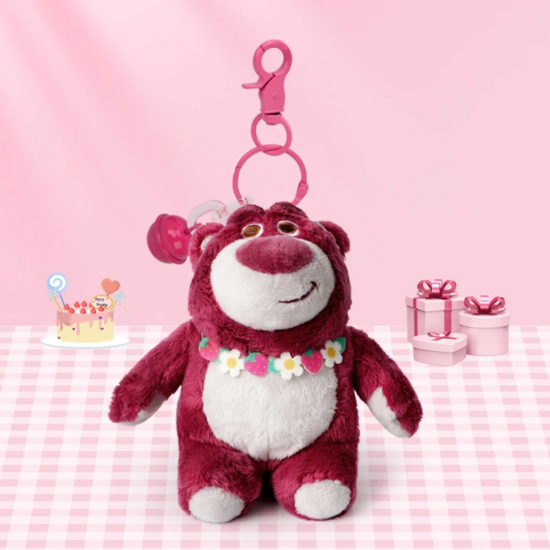 Encanto oficial del bolso del pote de miel de Disney Potdemiel - Llavero de peluche del oso Lotso con material suave, regalo lindo del estilo lindo de Ins para las niñas