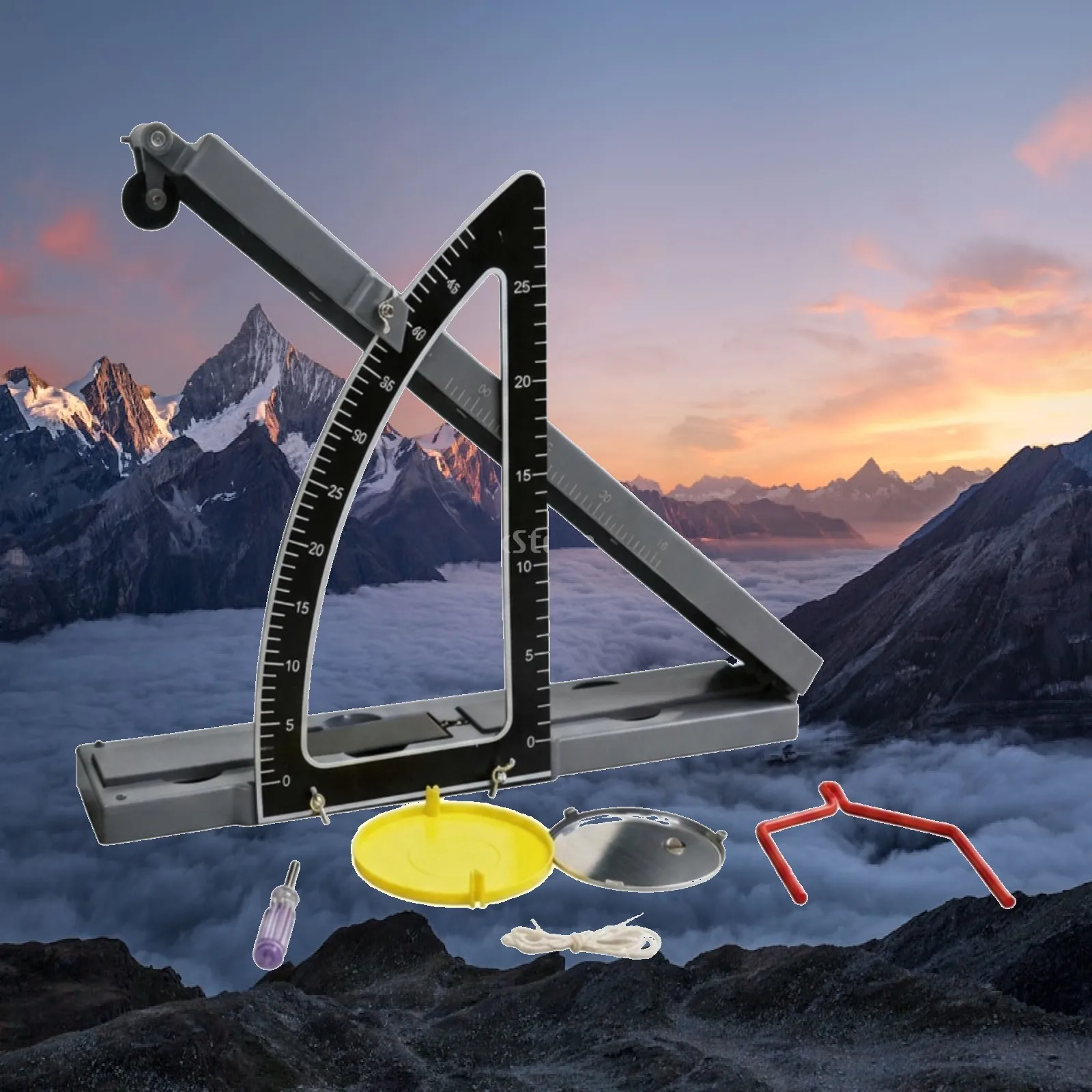 Inclined Plane with Pulley Adjustable Inclined Plane Physics Demonstration Set Easy-to-Read Simple Machines Teaching Tool Stem