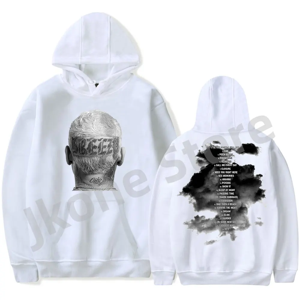 Chris Brown Breezy penutup Album Merch Hoodies wanita pria Fashion kasual HipHop gaya kaus