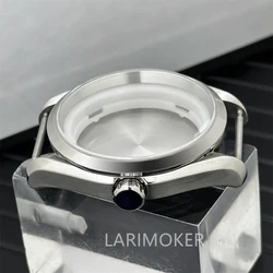 BLIGER 40mm silver aseptic polished case sapphire glass for NH35 NH36 movement 10ATM waterproof retrofitting