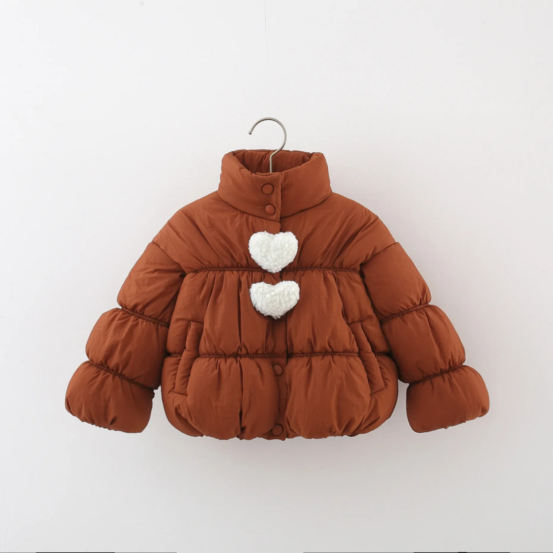 Winter New Women's Baby Coat 0-3 Years Old Long Sleeved Thick Cotton Clothing for Children's Winter Wear