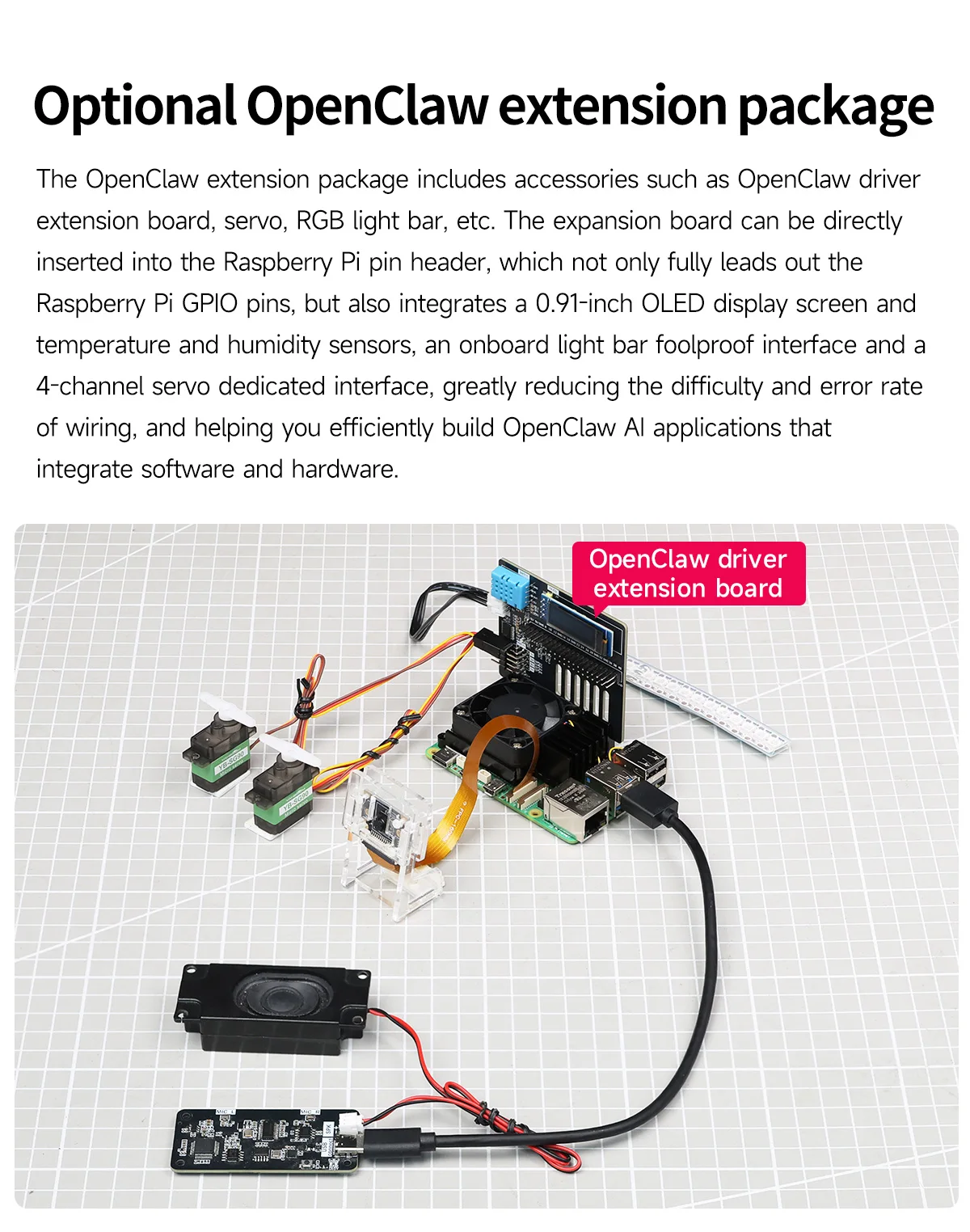 Original Raspberry Pi 5 1G 2G 4G 8G 16G RAM Entwicklungsboard KI Großes Sprachmodell-Kit Gehäuse Lüfter Netzteil Zubehör – Detail 13