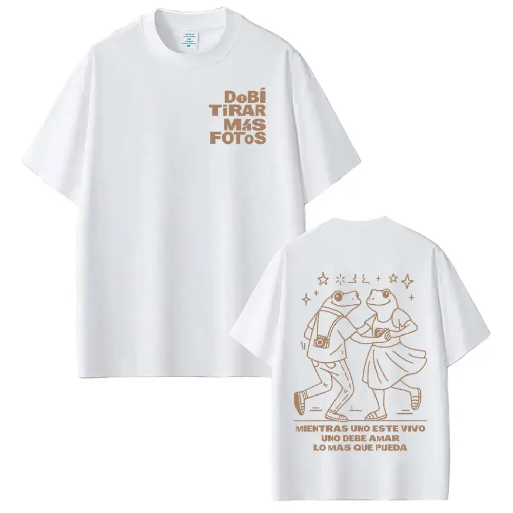 Rapper Bad Bunny Debi Tirar Mas Fotos DTMF Merch Women's Casual T-shirt Fashion  Round Neck Short Sleeve Classic Playful Design