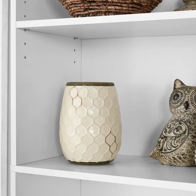 5-Shelf Bookcase with Adjustable Shelves, White