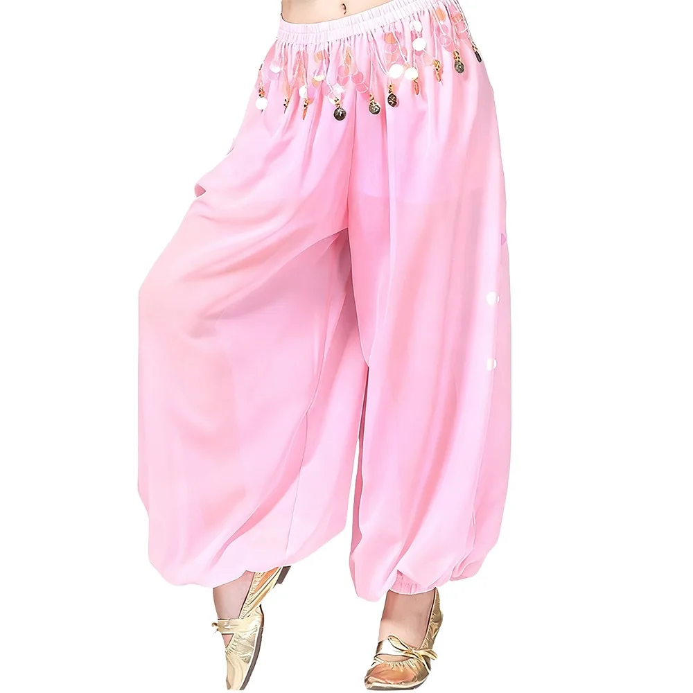 

Fashion Sequin Belly Dance Pants Tassel Loose Loose Pants Belly Dance Accessories Performance Wear Sequin Dancing Trousers Women