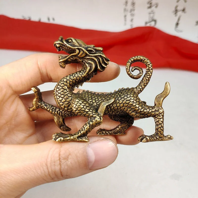 النحاس أربعة الله الوحش الحلي التنين الأزرق الأبيض النمر Zhuque Xuanwu العتيقة البرونزية المنزل تاون هاوس نمط كوب ماء هدية