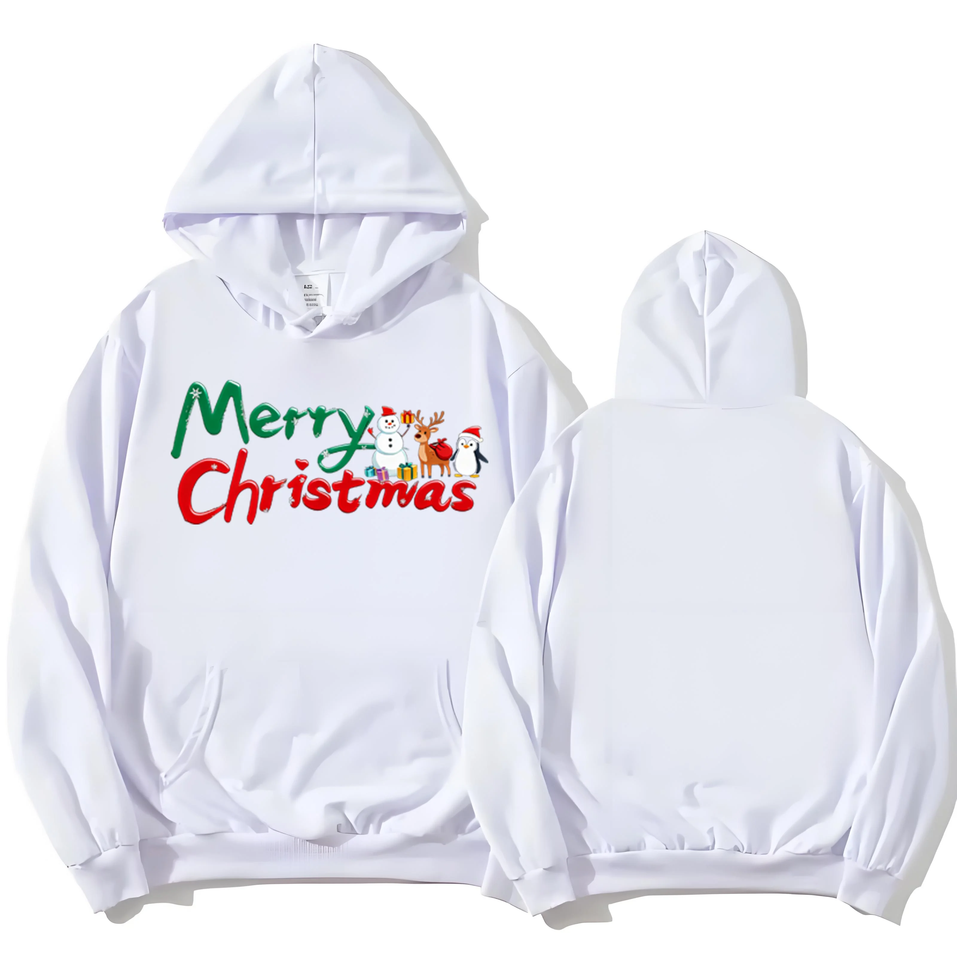 

330G heavy-duty hooded sweatshirt, the latest Christmas-themed printed loose pullover for men and women in 2025