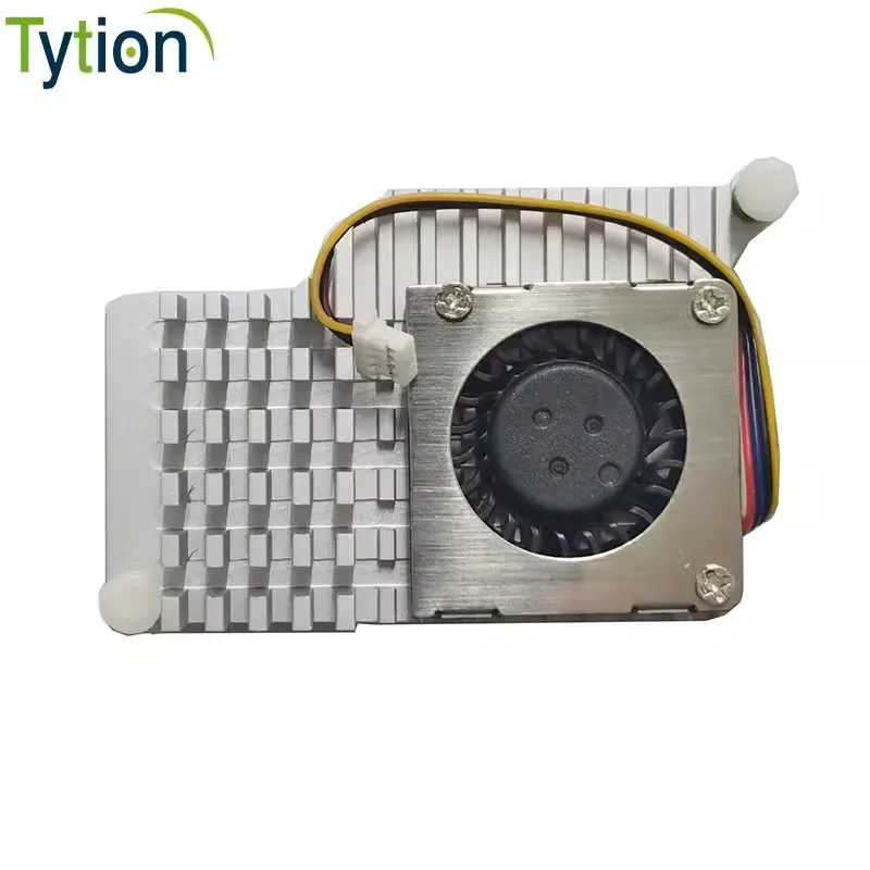 Raspberry Pi 5th generation cooling fan, blower turbine, active radiator, aluminum cooler, PWM speed control, heat transfer pad