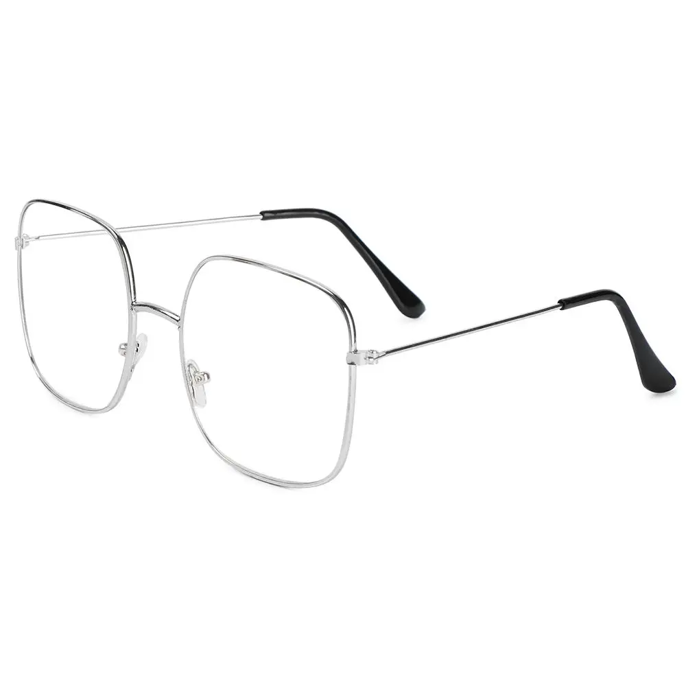 

Fashion Anti-UV Unisex Computer Goggles Oversized Eyeglasses Metal Frame Eyewear Anti Blue Light Glasses Vintage Square Glasses