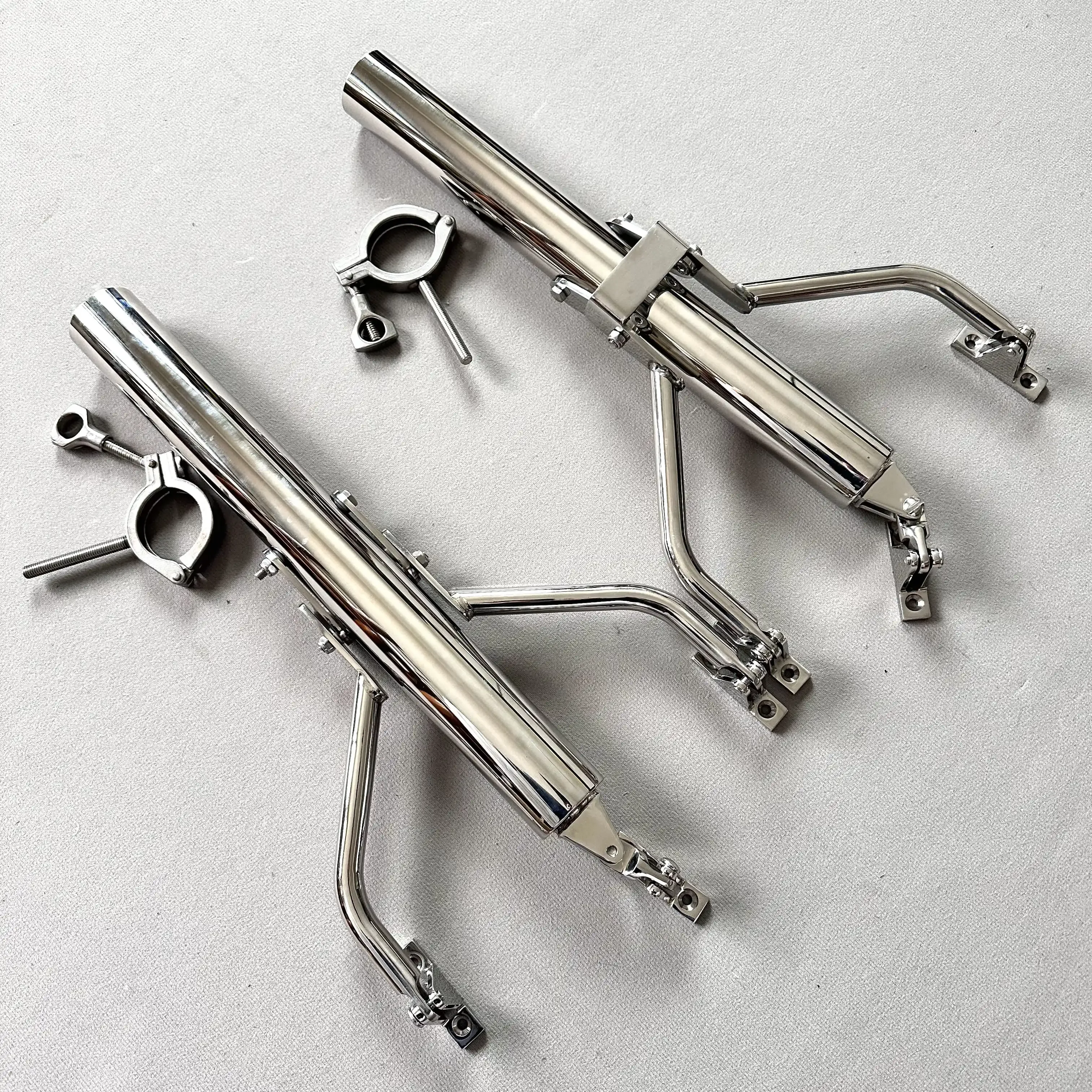 Boat 316 Stainless Steel Outrigger Fishing Rod Holder With Deck Mounts Base For Marine Yacht Hardware 1 Pair