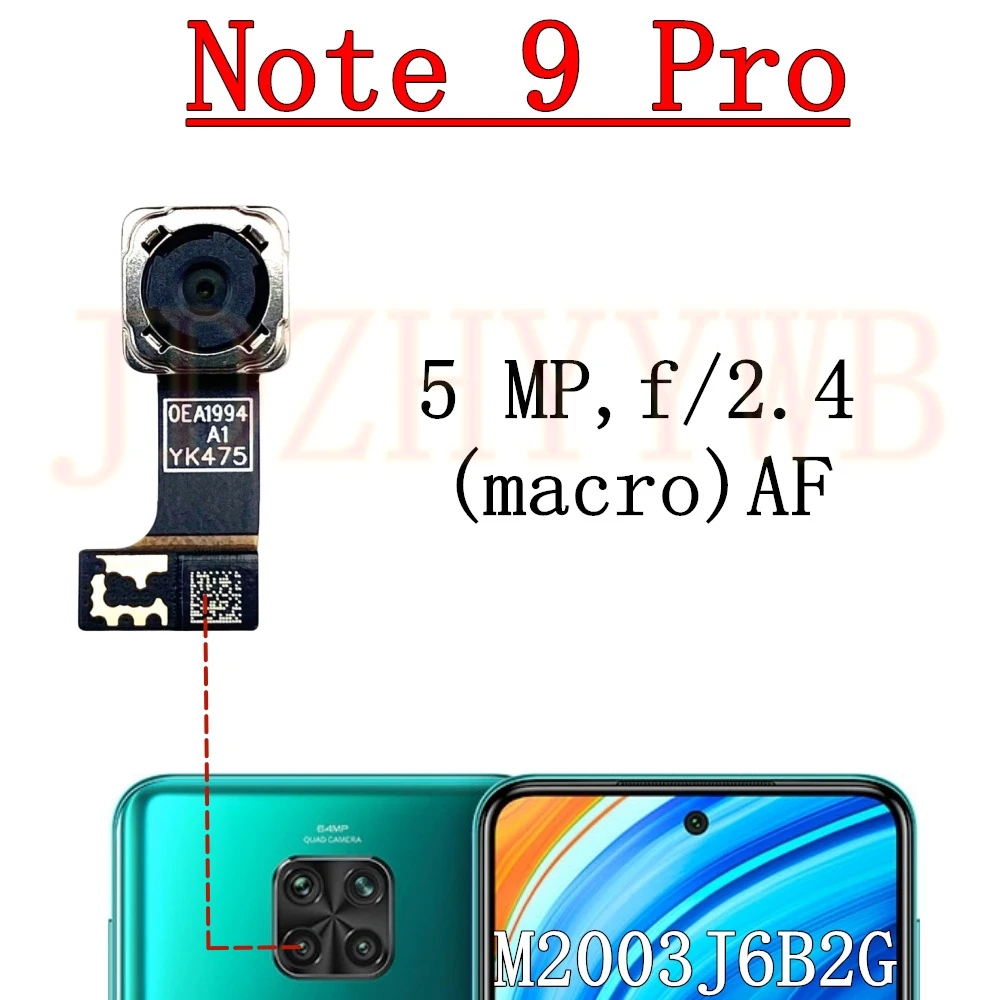 Front Rear Camera For Xiaomi Redmi Note 9 Pro Note9pro Frontal Selfie Wide Back Facing Main Camera Module Flex Cable