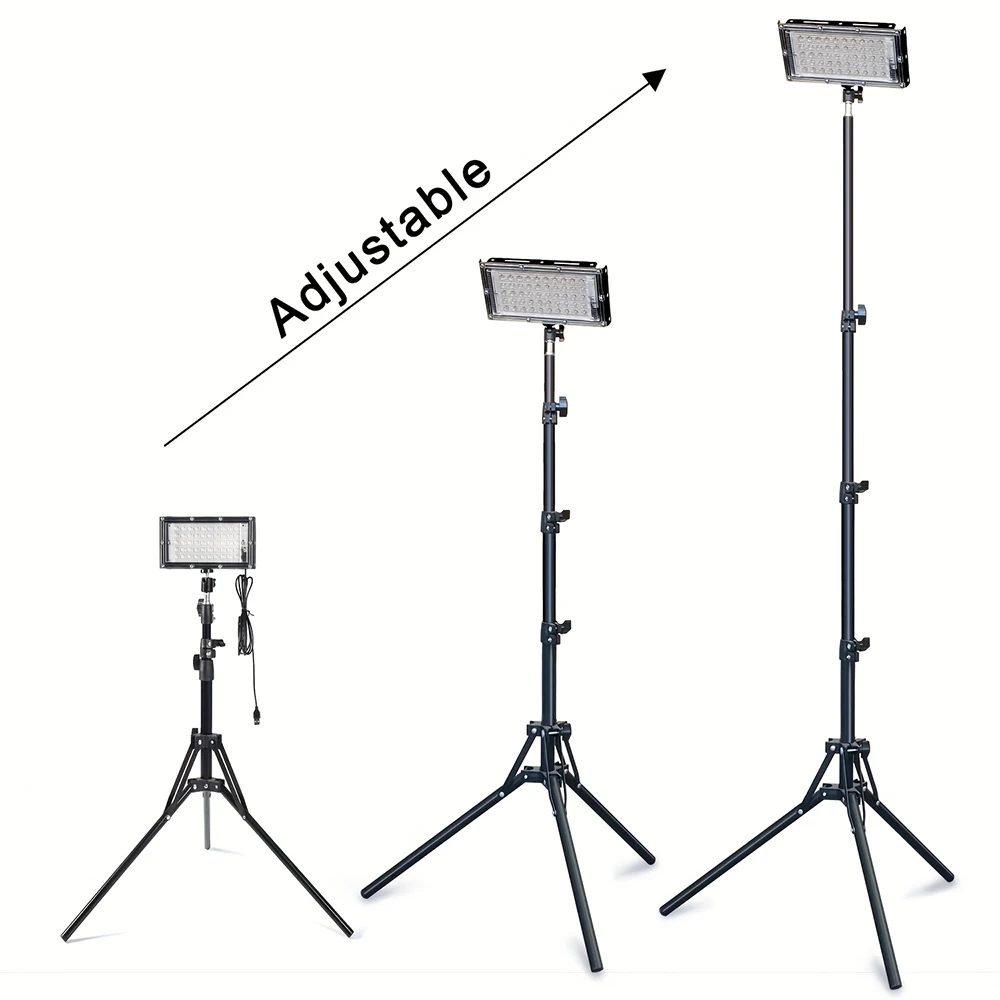 Obrázek 6: Stativ stánek LED fotka lampa práce lehký, USB LED floodlight nastavitelný 3čepel lehký barvivo, halové, dílna autodílna, nastavitelný výškou