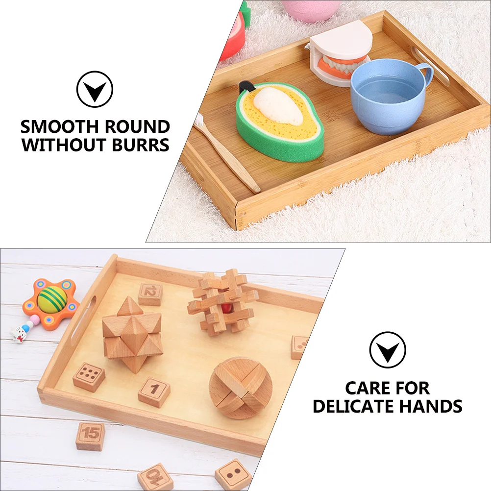 

1Pcs Montessori Teaching Aid Wooden Tray Educational Cognitive Hands-on Skill Development Early Education Teaching Aid