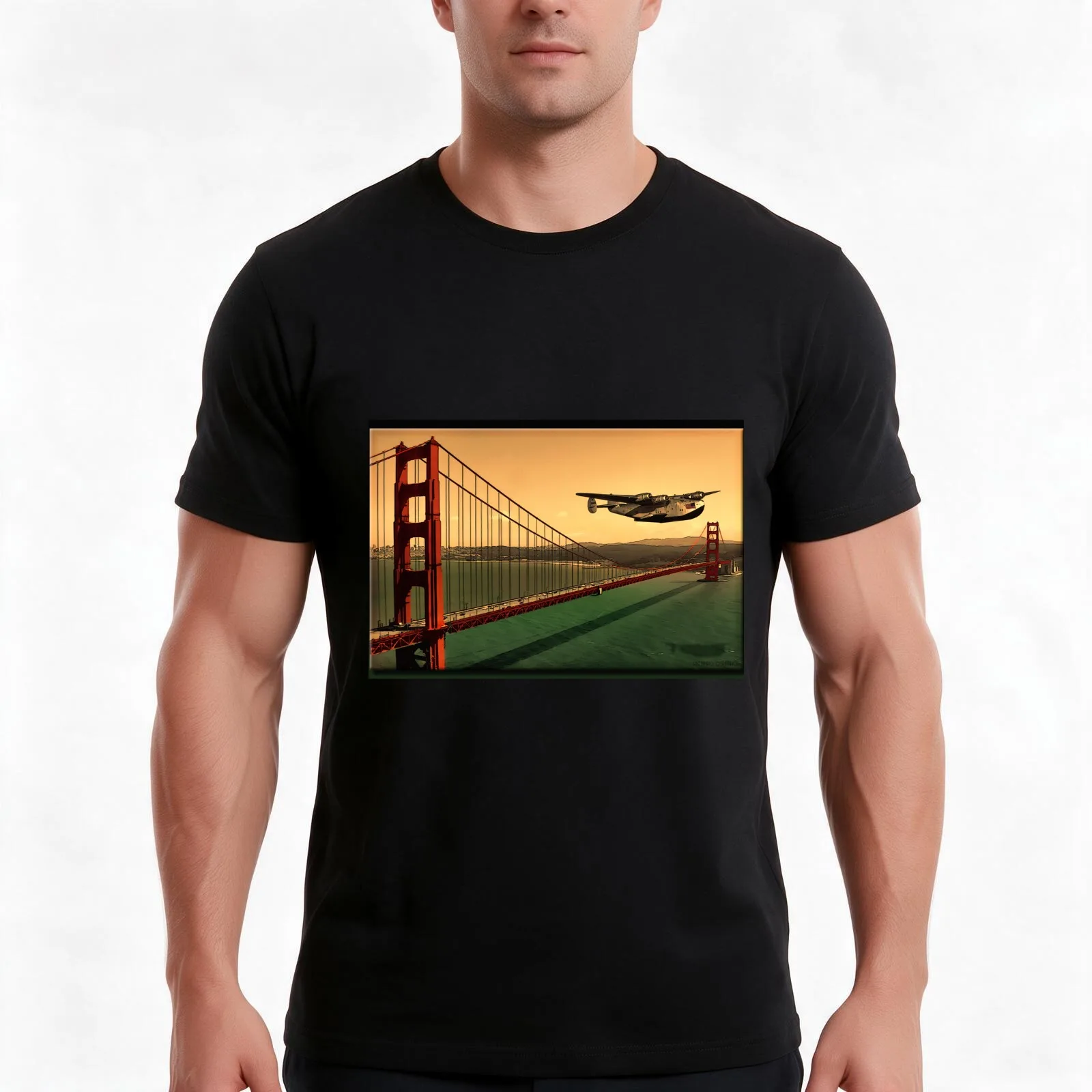 Honolulu Clipper - 1939 T-Shirt, Summer Casual Cotton Tee, Oversized Streetwear Tops, Vintage Graphic Print, Unisex Men Women