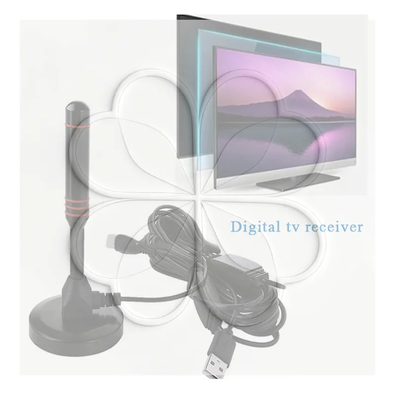 Digital Tv Antenna Terrestrial Wave Suction Cup Amplifier High-Definition Dtmb Tv Receiver Set-Top Box Antenna