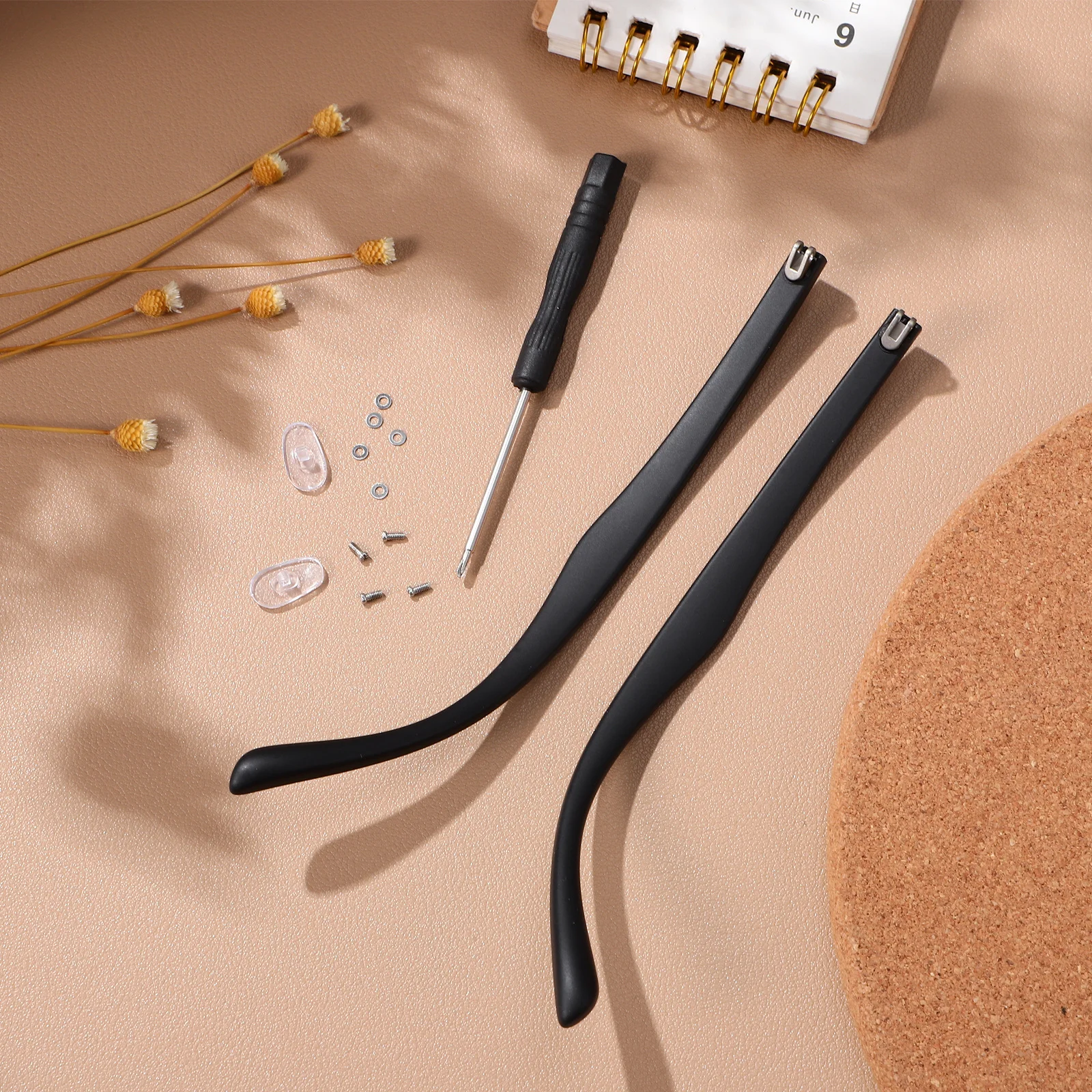 

1 Pair Eyeglass Temple Replacement Universal Glasses Arm Durable Repair Parts For Men Women Lightweight Frame Accessories