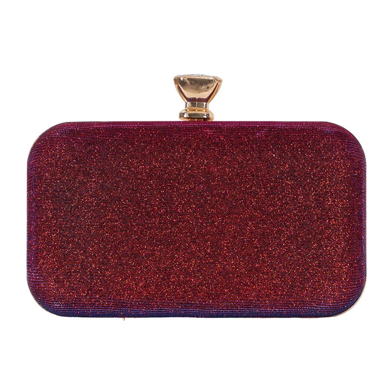 Borsa da sera con pochette pieghettata da donna borsa da donna per feste di matrimonio borsa a tracolla con catena rossa vino moda borsa a tracolla