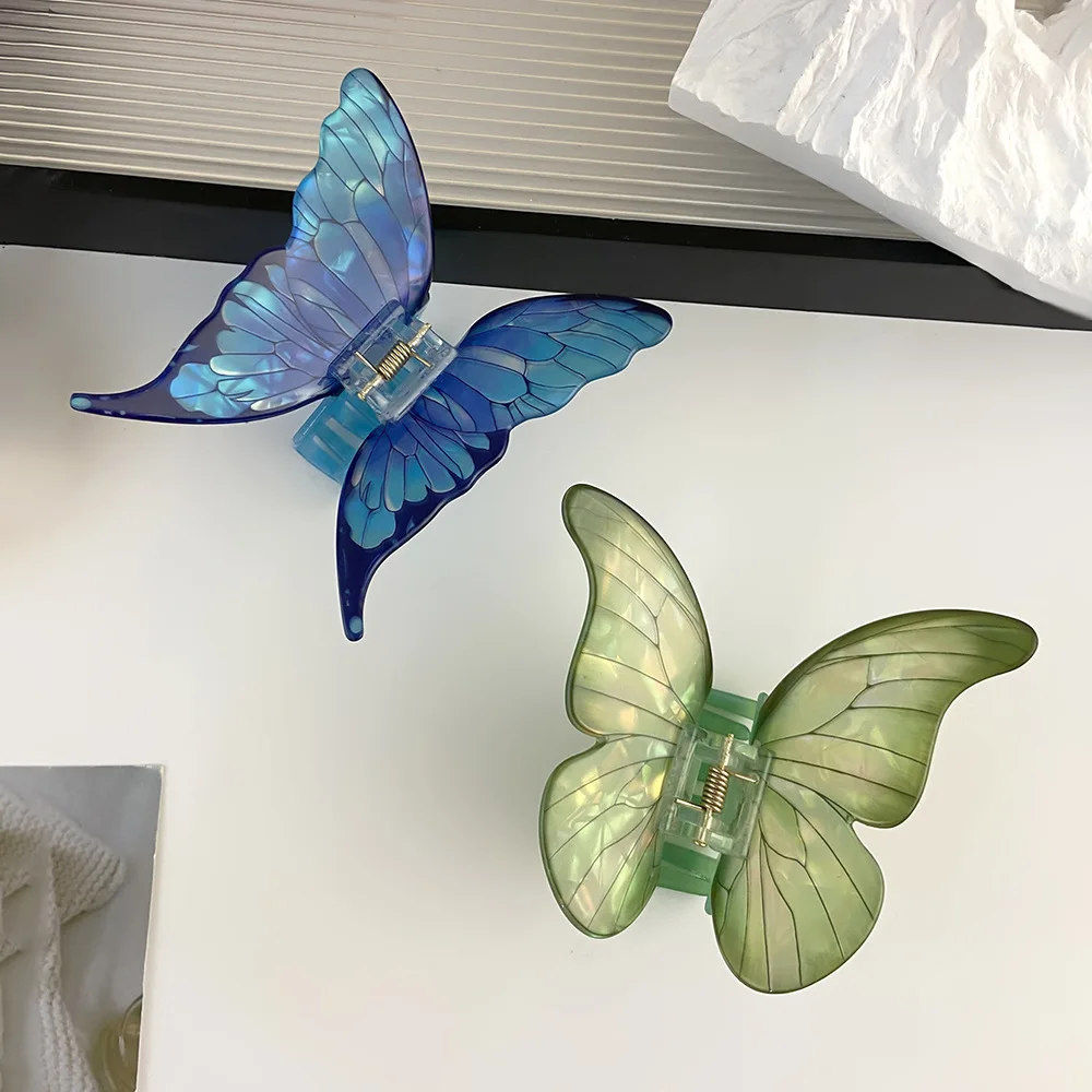 Realistic 3D Butterfly Hair Claw Realistic Design Sweet Half Up Clip for Women Elegant Updo Styling Wedding Party Daily Use