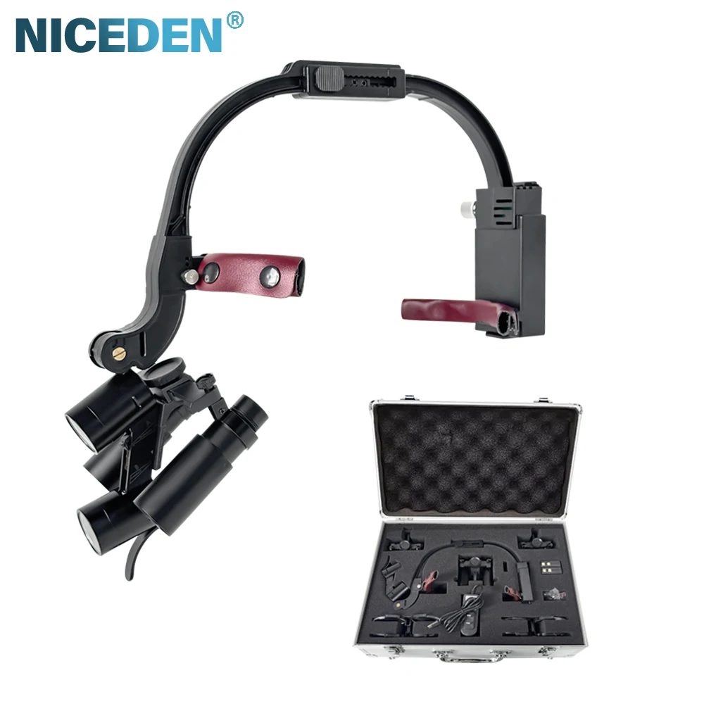 

Niceden 2.5X 3.5X 6X de nt al LED Head Light Lamp for Magnification Binocular Loupes 5W Light Dentisit Surgical Headlight Lab