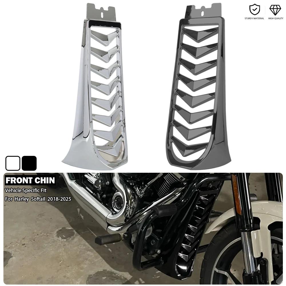 

Front Chin Spoiler Lower Radiator Cover Fit For Harley Softail Street Bob Breakout 114 Fat Boy Low Rider Sport Glide 2018-2025