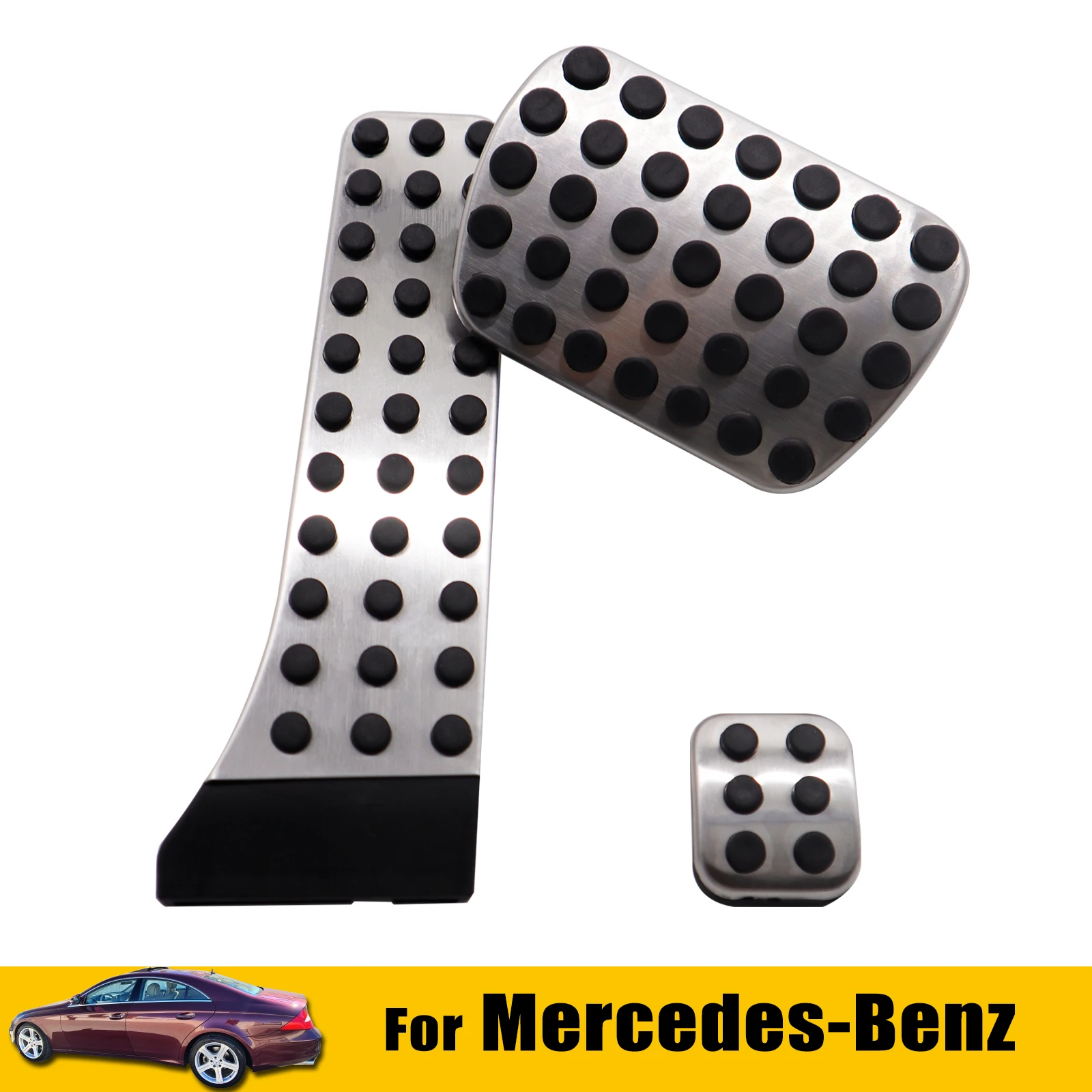 Accelerator Brake Footrest Pad Pedal AT For Mercedes Benz C E S GLK SLK CLS CLS SL Class W202 W203 W210 W211 W220 W221 C219 C218