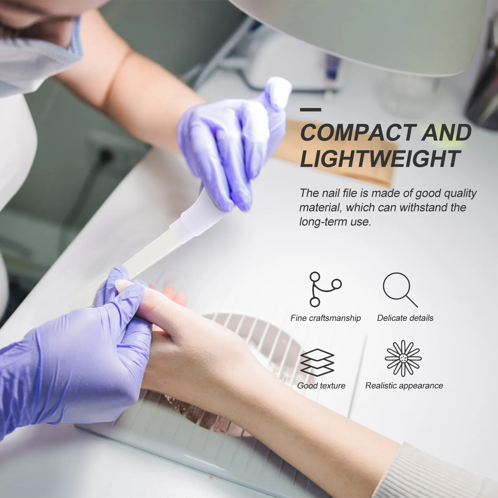 

5Pcs Nail Shaping Files Compact Lightweight Nail File for Professional Manicure Pedicure Polishing Fingernails