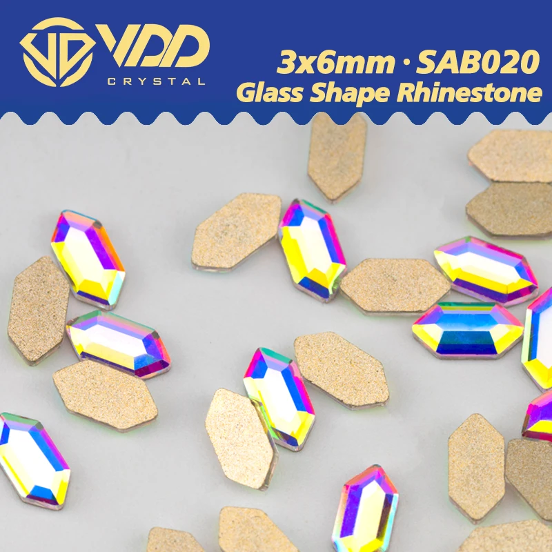 VDD 3x6mm 100/500/1440Pcs Glass Shape Crystal Rhinestones Color AB Flatback Stone For DIY Decoration Nail Art Accessories SAB20