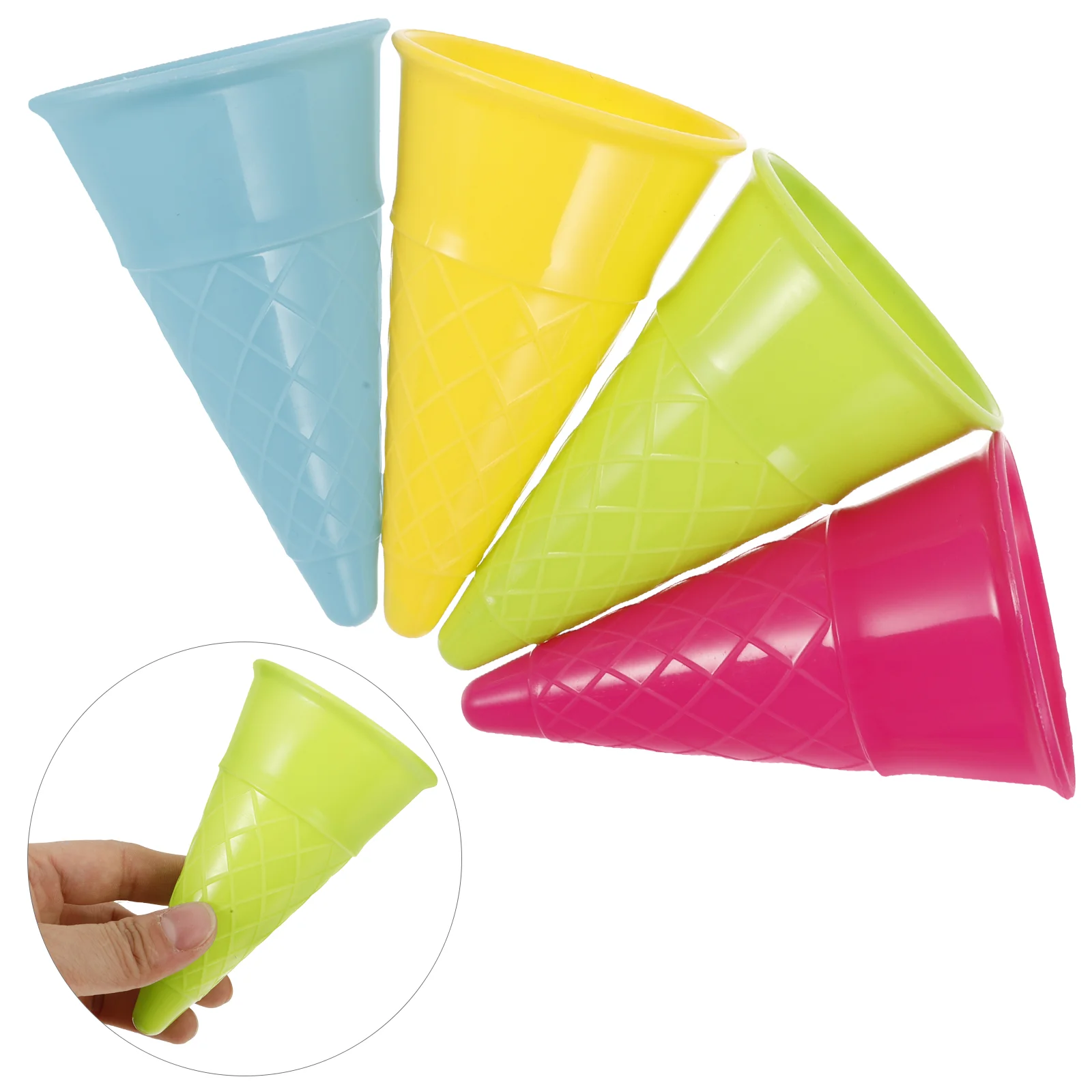 

5pcs Kids Beach Toys Children Seaside Sand Ice Cream Cones and Scoop Outdoor Toys (Random Color) Ice Cream Cone Scoop Sets