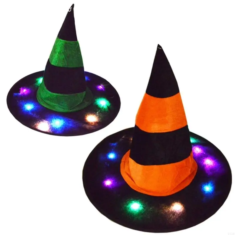 H58E Halloween Wizard Leuchten Sie Hexenhut Ball Hat Zauberer Kostümzubehör