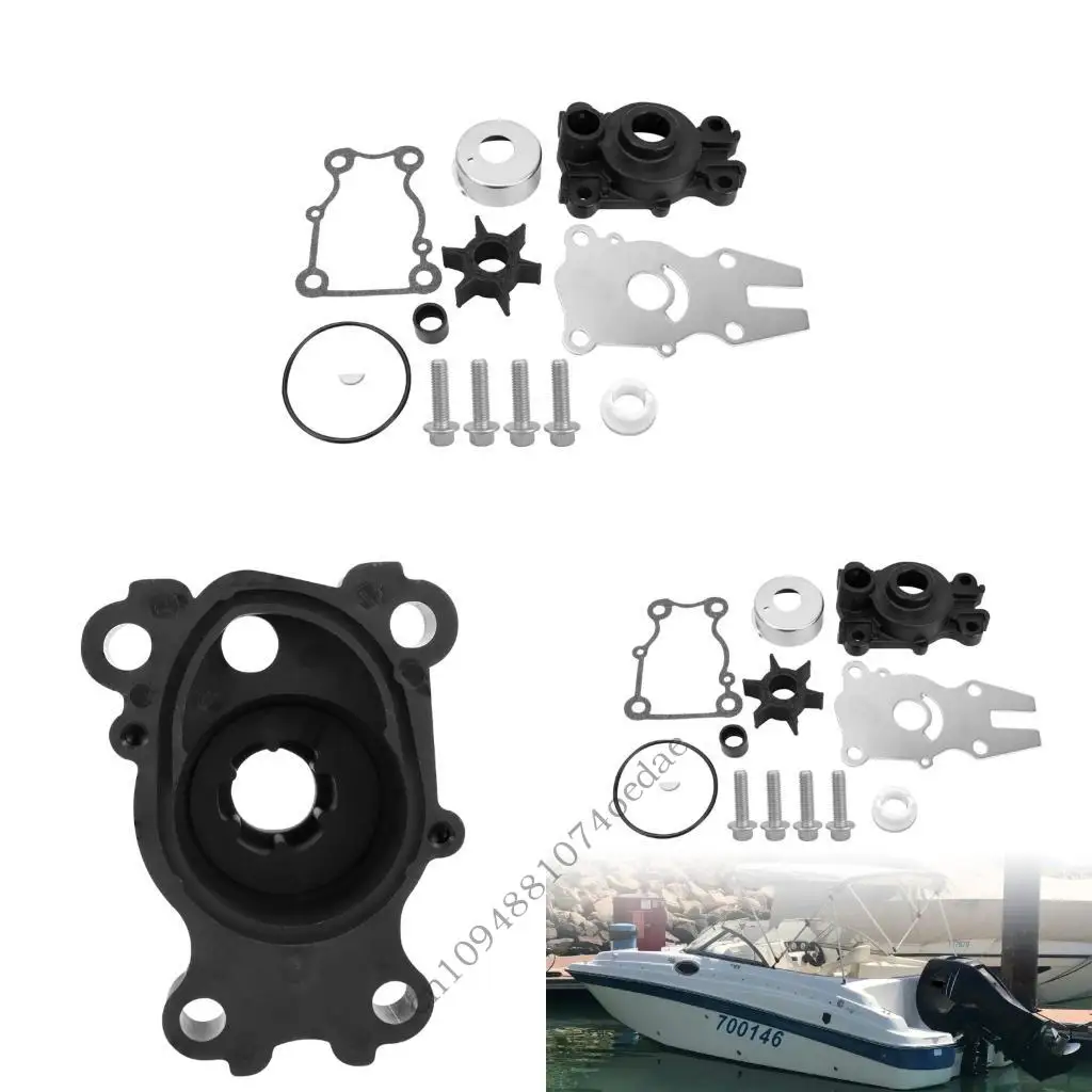 Replacement Water Pump Parts for 40 50 60HP Engines, Includes Impeller, Gasket, Seal Parts, Plate, Cover and Bolts for Cooling