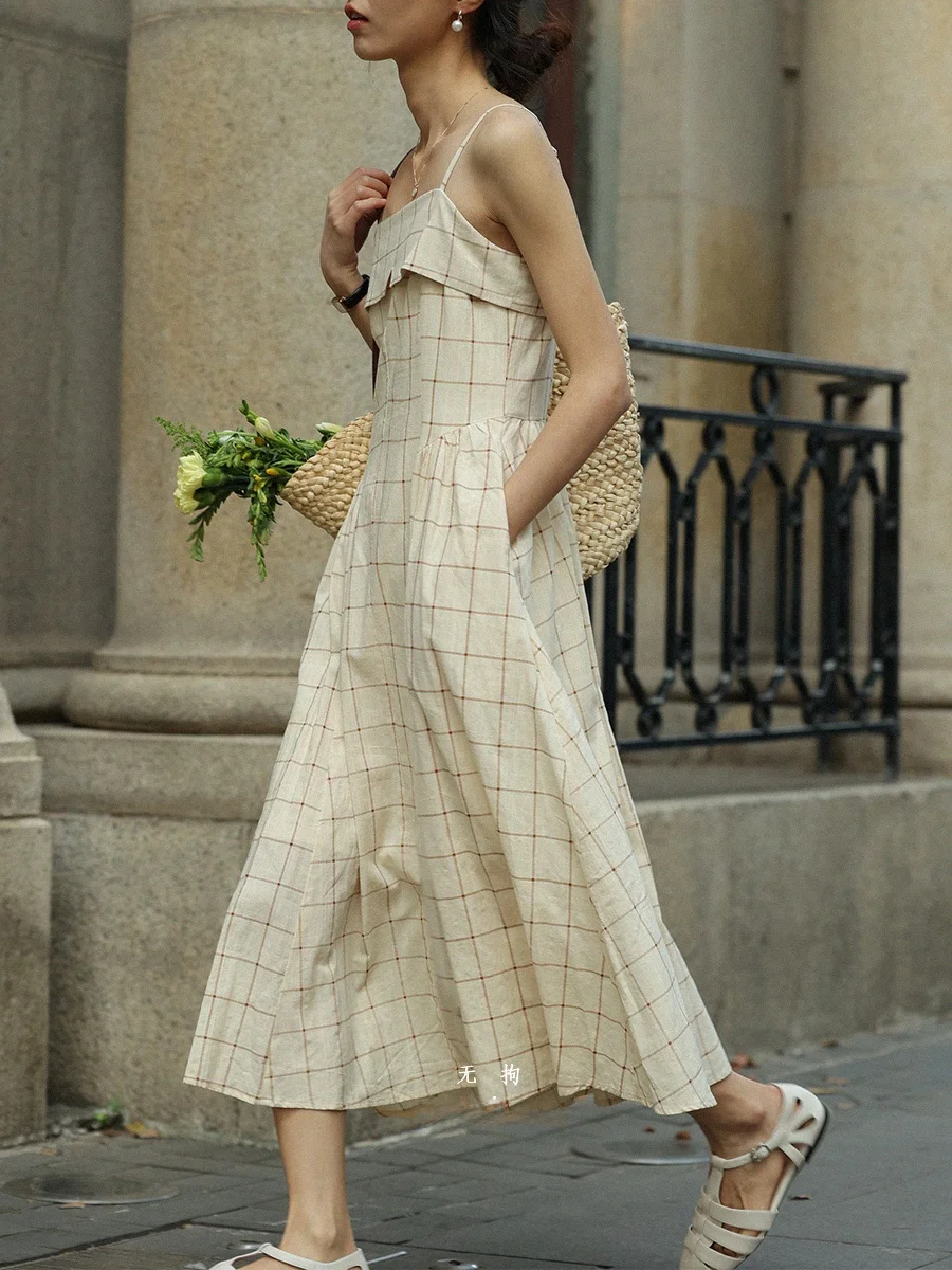 

Новинка Весна-Лето: Женская длинная юбка Dr Cool Svel с принтом в клетку, высокой талией, А-силуэта, из смесового хлопка и вискозы