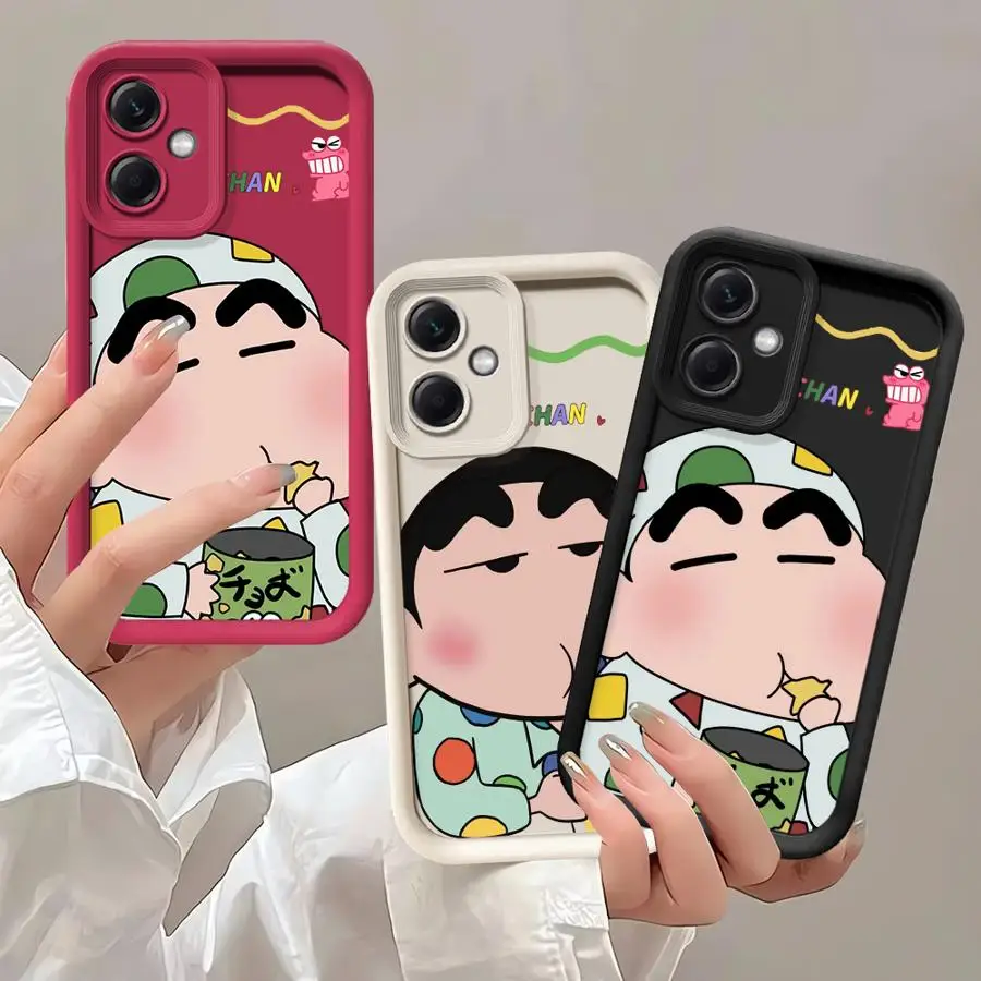 C-Crayons Shins-chans Animes Shockproof Phone Case for Xiaomi Mi 11 Lite 12T Pro Poco X3 Pro X3 NFC X5 Liquid Soft Back Cover