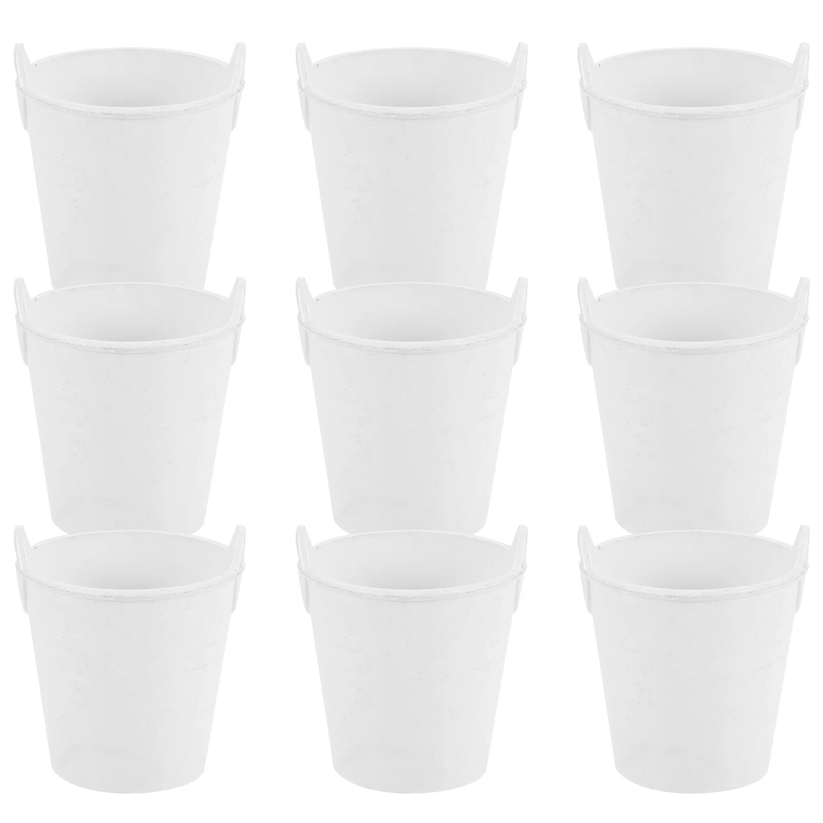 10 mini secchi fai da te con manico laterale in plastica, piccoli secchielli non colorati per la creazione artigianale, riporre e decorare mini secchio