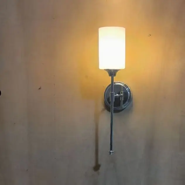 Simple long pole wall lamp bathroom mirror front light bedroom bedside straight pole living room background wall hanging light