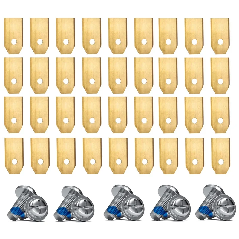 

A88E-36PC набор режущих лезвий для газонокосилки, лезвие триммера из нержавеющей стали, совместимое с заменой режущих лезвий ECOVACS