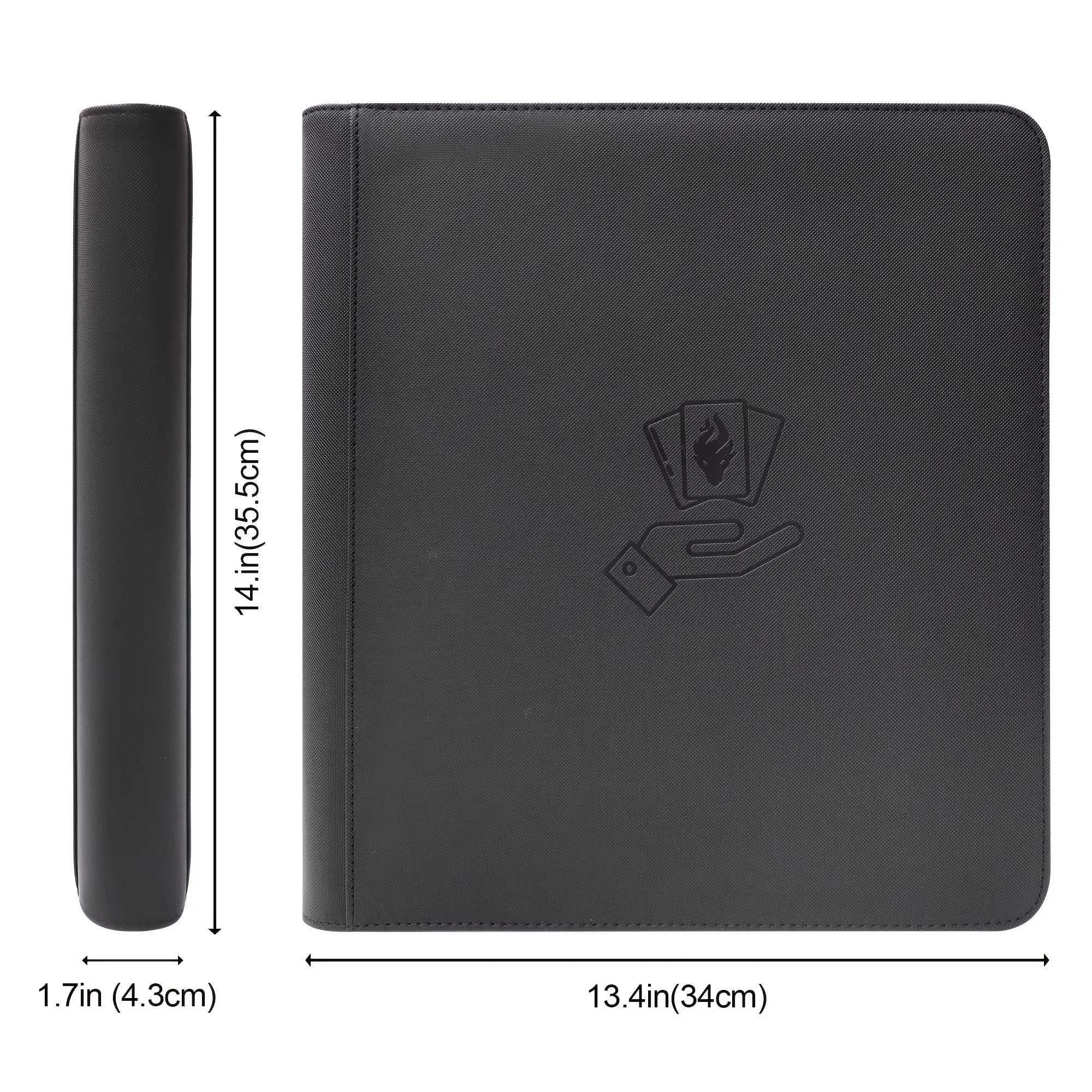 12‑Pocket Side‑Loading Zipper Trading Card Binder 480 Cards Holder TCG Game Card Album Folder Collection Storage Book